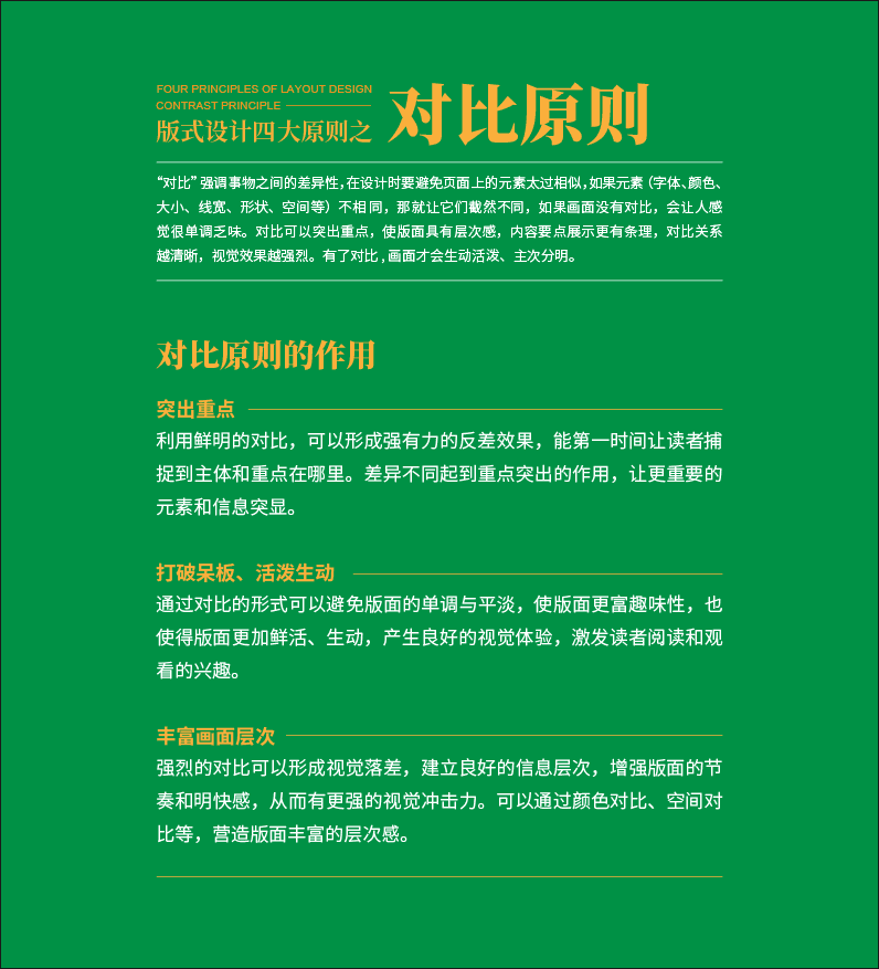 运用「对比原则」打破单调呆板的设计